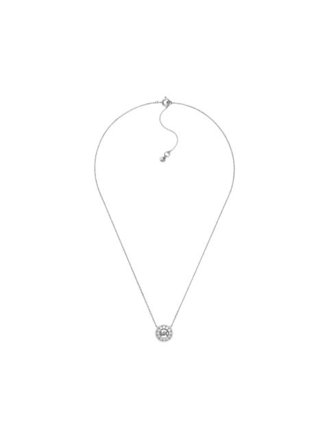 MICHAEL KORS logo-pendant round necklace