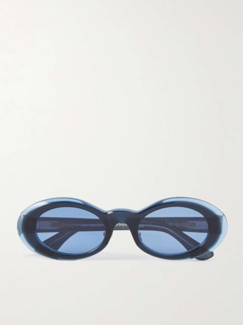 Oyster Eye Round-Frame Acetate Sunglasses
