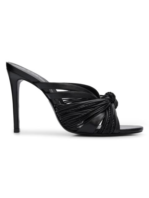 SCHUTZ Women's Gaya 100MM Knotted Leather Sandals - Black