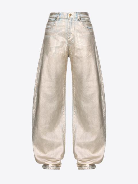 PINKO EGG-FIT SHINY DENIM JEANS