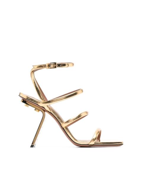 Alaïa 100mm metalic angular-heel sandals