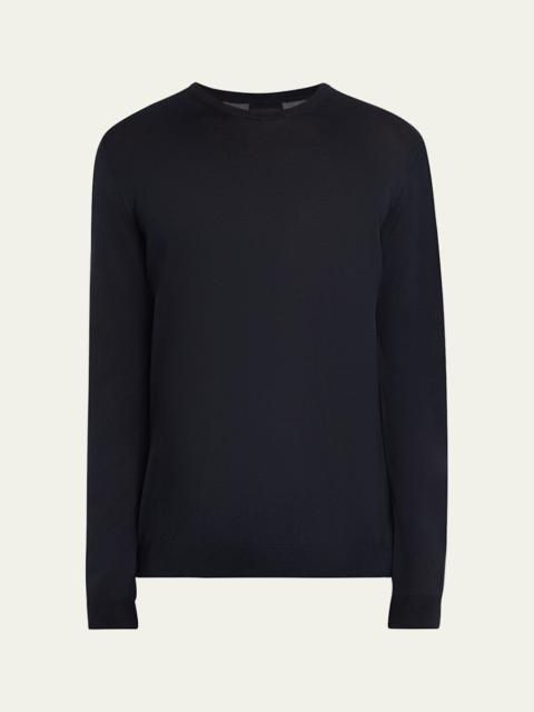 GIORGIO ARMANI Men's Silk-Cotton Crew Sweater