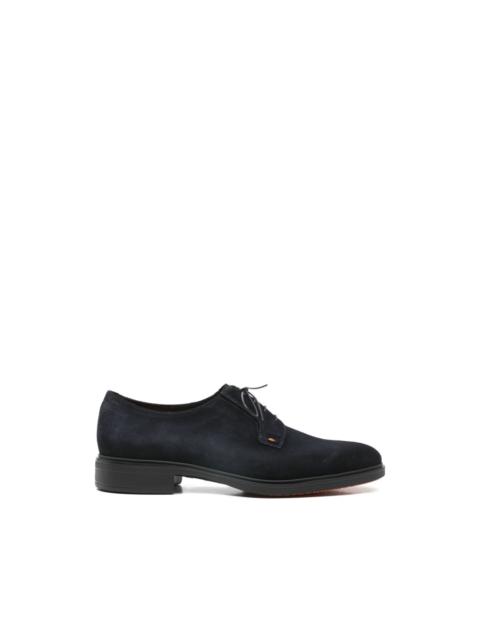 Santoni elastic-panel lace-up oxford shoes