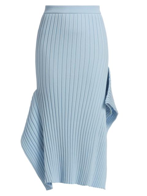 Stella McCartney Women's Textured Knit Midi-Skirt - Light Blue