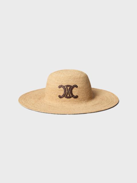 CELINE triomphe hat IN raffia