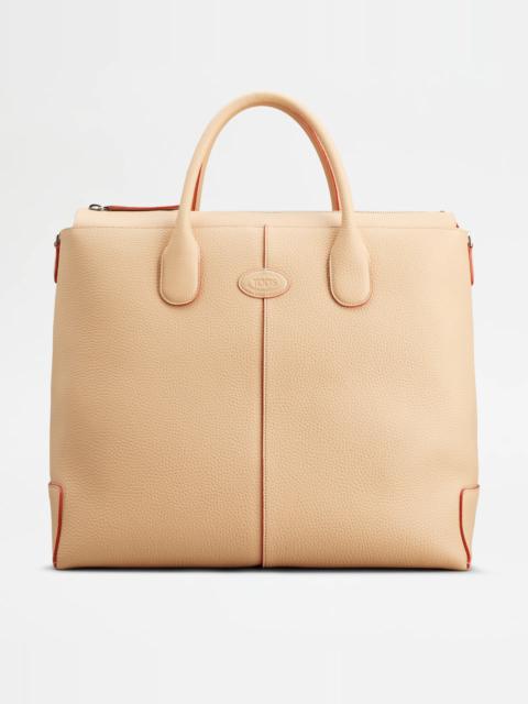 Tod's TOD'S DI BAG TRAVEL BAG IN LEATHER - BEIGE