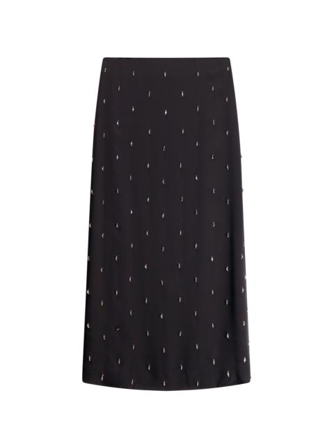 A.L.C. Maelle Embellished Silk Midi Skirt