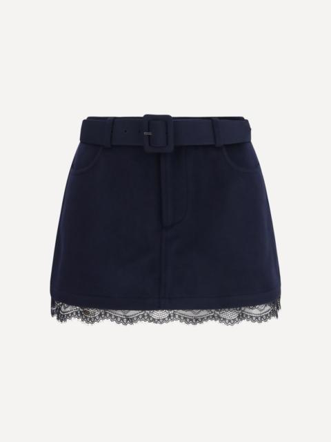 self-portrait Wool Shorts with lace