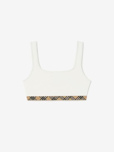 Burberry Check Trim Bikini Top