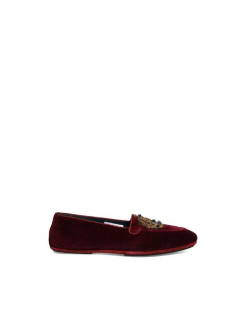 Dolce & Gabbana crown-patch velvet loafers