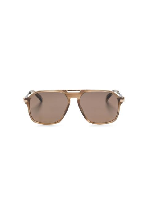 Chopard logo-engraved pilot-frame sunglasses