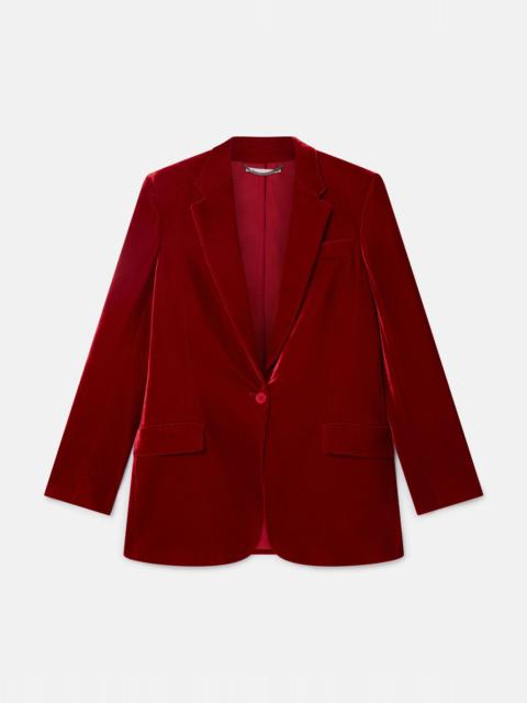 Stella McCartney Velvet Single-Breasted Boyfriend Blazer