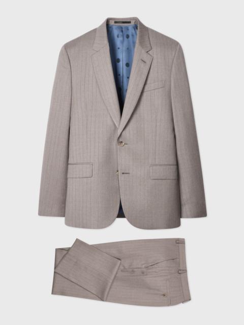 Paul Smith The Soho - Tailored-Fit Grey and Pink Pinstripe Wool Suit