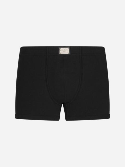 Dolce & Gabbana Two-way stretch boxers with logo tag