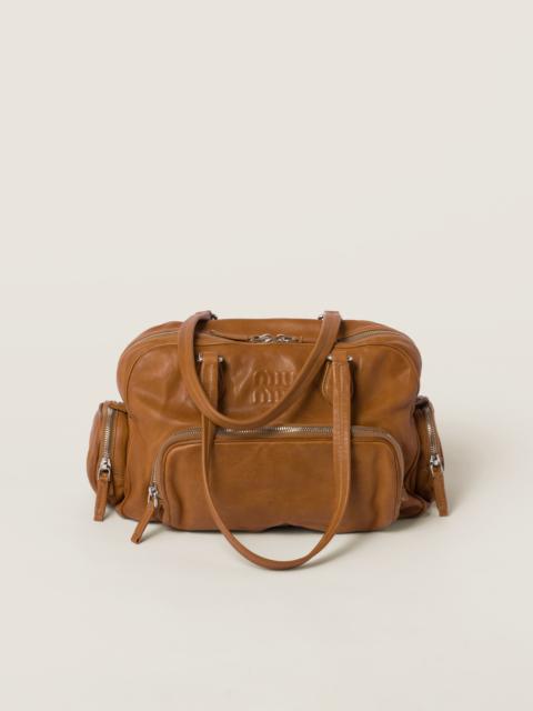 Nappa leather top-handle bag