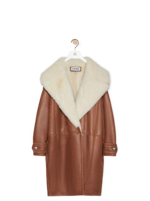 Pebble coat in shearling