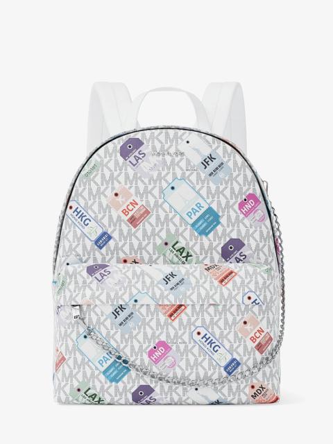 MICHAEL KORS Slater Medium Printed Signature Logo Backpack