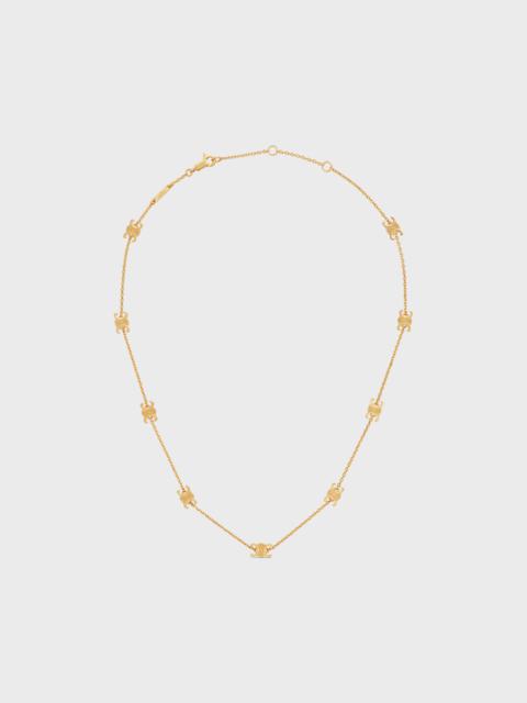 CELINE Triomphe Mini Triomphe Necklace in Brass with Gold Finish