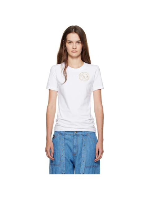 VERSACE JEANS COUTURE White Jersey Stretch T-shirt