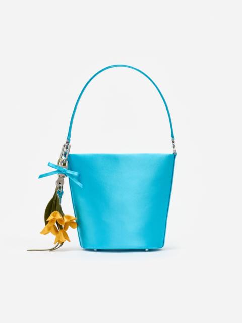 self-portrait Blue Satin Bucket Bag
