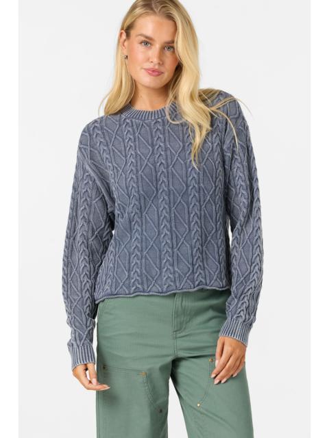 O'Neill O'Riginals Misha Cable Knit Long Sleeve Sweater