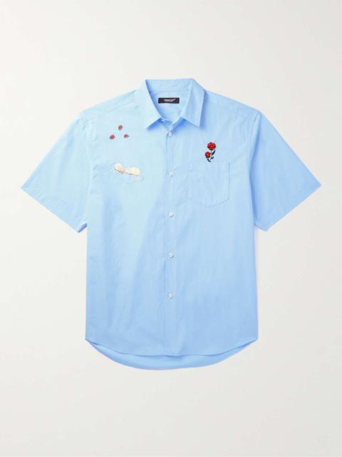 Embroidered Cotton-Poplin Shirt