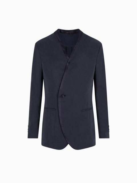 GIORGIO ARMANI UPTON LINE SILK-BLEND TUXEDO JACKET