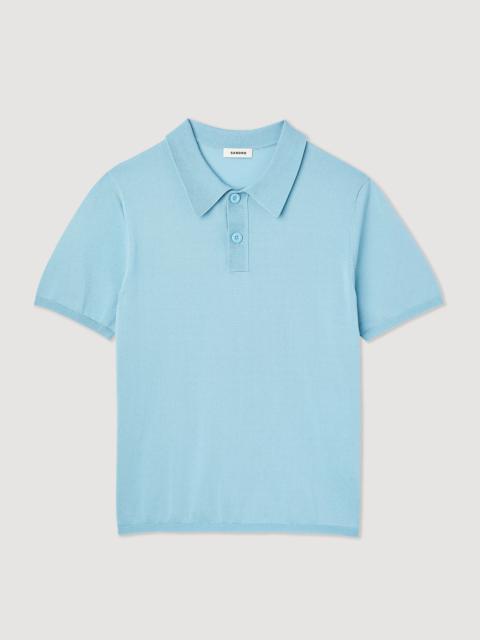 Sandro Short-sleeve knitted polo shirt