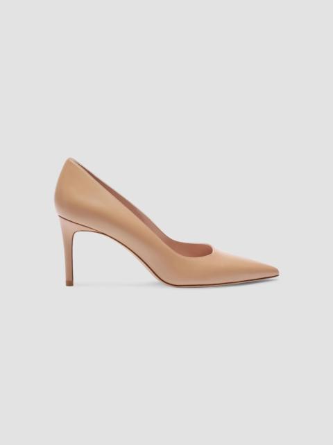 Stuart Weitzman Women's Stuart Power 75MM Leather Pumps - Adobe