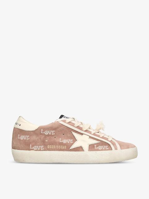 SuperStar 25703 Love text-print woven low-top trainers
