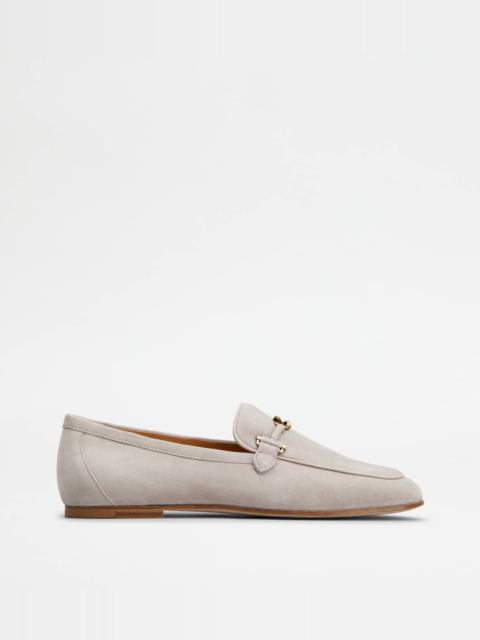 Tod's LOAFERS IN SUEDE - GREY