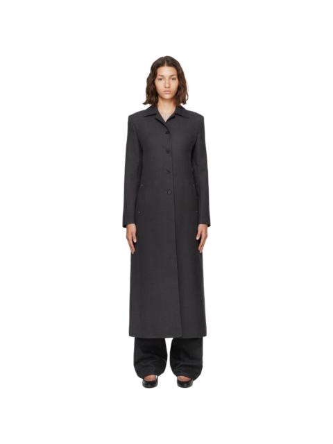 Jil Sander Gray Wool Twill Coat