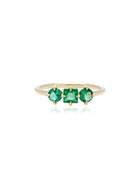 ILA Trilogy 14K Yellow Gold Emerald Ring green