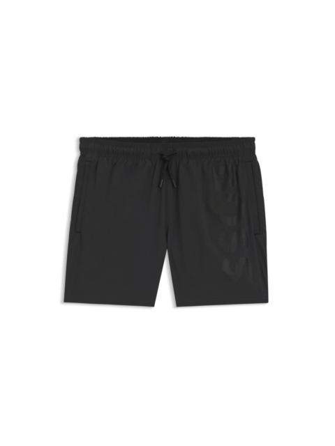 BOSS QUICK-DRYING SWIM SHORTS WITH PRINTED LOGO