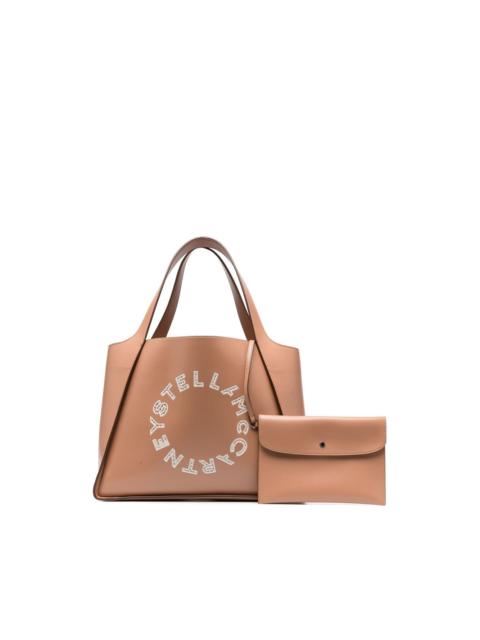 Stella McCartney broderie anglaise-logo tote bag