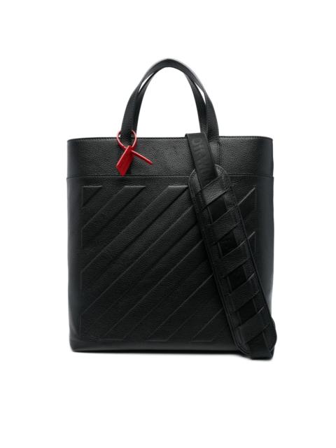 3D Diag leather tote bag