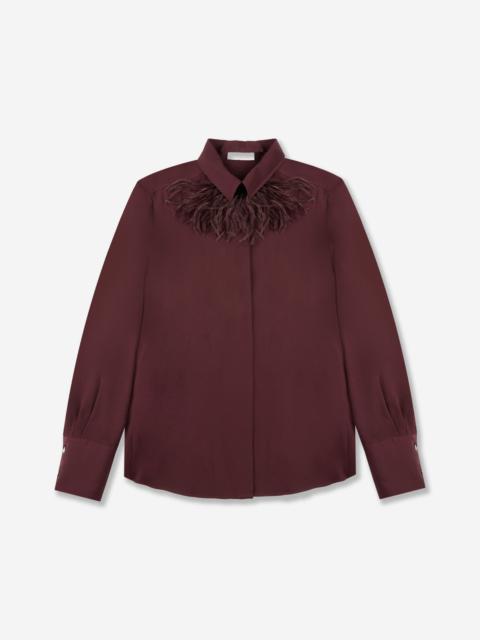 SLOWEAR Silk and acetate crêpe de chine slim fit shirt