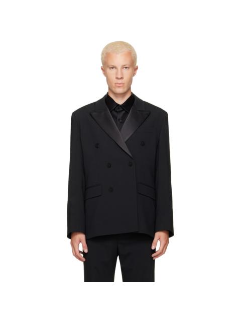 ERNEST W. BAKER Black Six Button Double Breasted Blazer