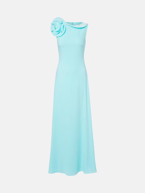 ROLAND MOURET Floral-appliqué gown