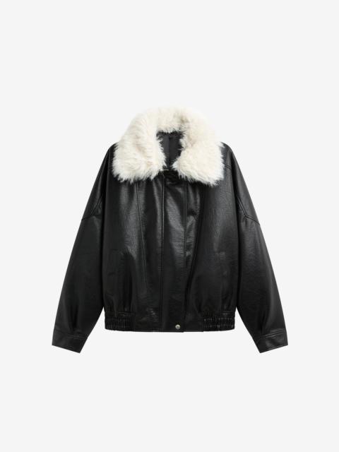The Frankie Shop Gemonio Faux Leather Jacket - Black