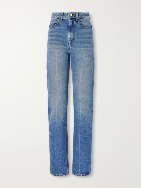 OSSOU Noon high-rise straight-leg jeans Dark denim