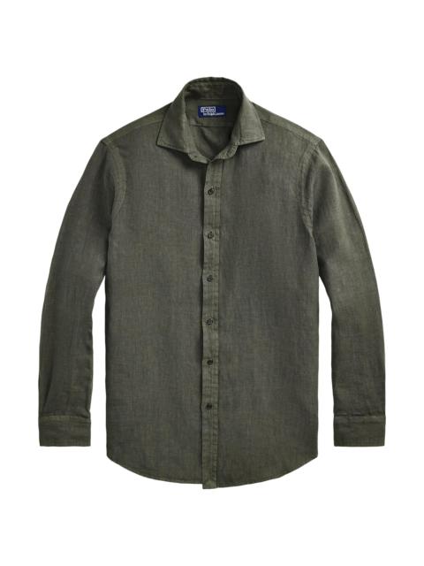 Polo Ralph Lauren Men's Slub Linen Long-Sleeve Shirt - New Olive