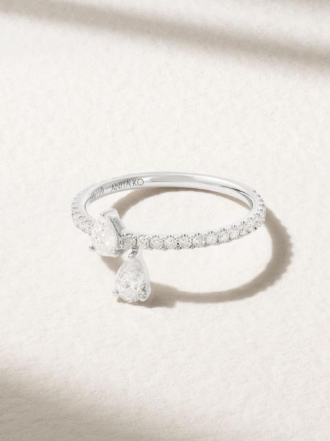 ANITA KO Princess 18-karat white gold diamond ring Gold