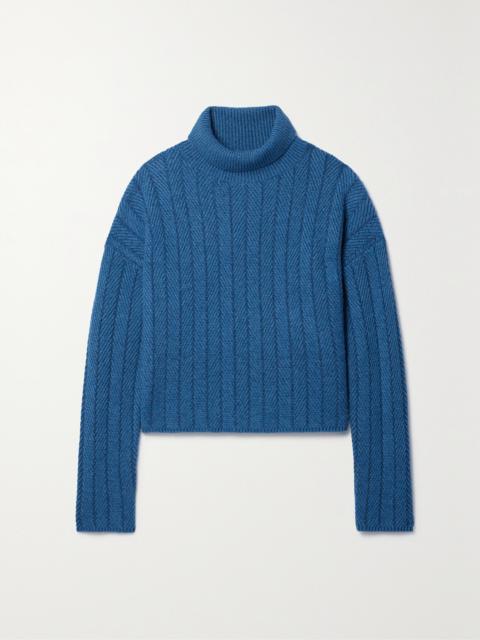 Altuzarra Terence Herringbone Cashmere Turtleneck Sweater