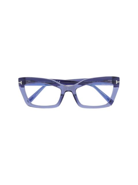 cat-eye frame glasses