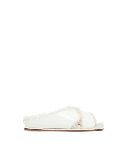 GABRIELA HEARST Ellington Slide with Cream Wool Fur