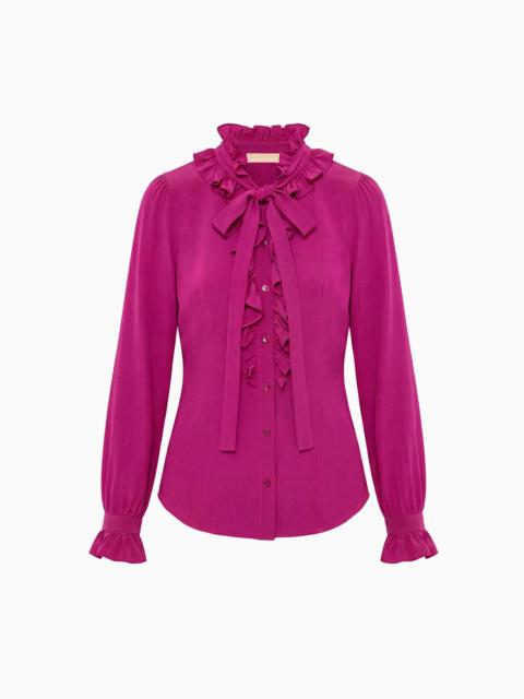 ULLA JOHNSON Catroux Long Sleeve Silk Blouse
