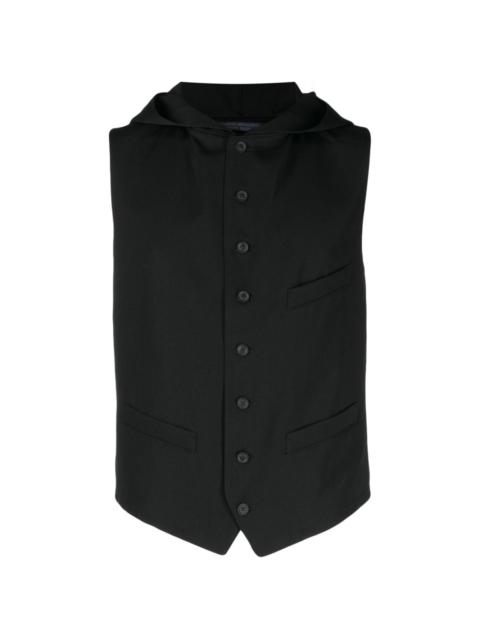 Yohji Yamamoto hooded button-fastening waistcoat