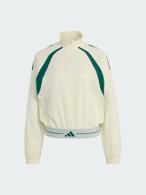 adidas Hyperglam 3-Stripes Color Block Woven 1/4 Zipper Track Top