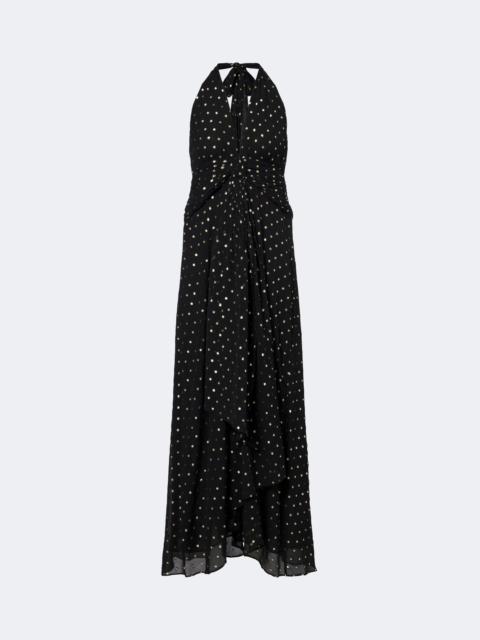 RIXO Alaina polka-dot halterneck midi dress